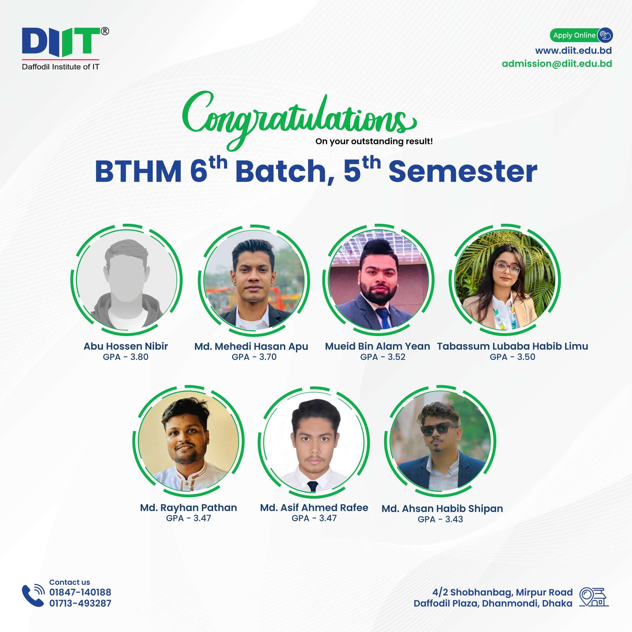 Congratulations to the 𝗕𝗧𝗛𝗠 𝟲𝘁𝗵 𝗕𝗮𝘁𝗰𝗵, 𝟱𝘁𝗵 𝗦𝗲𝗺𝗲𝘀𝘁𝗲𝗿  students